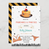 パンケーキのランジェリーシャワーカード 招待状 (正面/裏面)