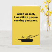 パンケーキの反転 – 記念日 カード (黄色い花)