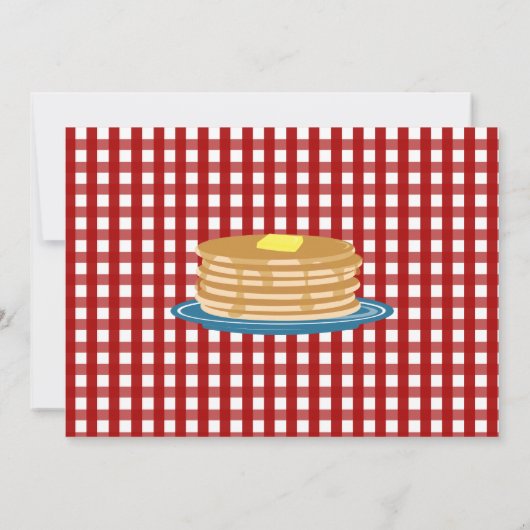 パンケーキの朝食 招待状 (裏面)