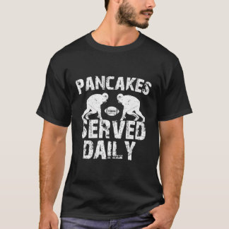 パンケーキは毎日の攻撃的なリーマンサッカーLを提供 Tシャツ
