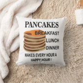 パンケーキは毎時を幸せな1時間にする クッション (ブランケット)