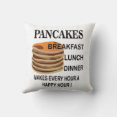 パンケーキは毎時を幸せな1時間にする クッション (裏面)