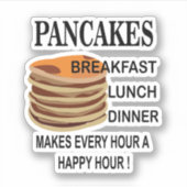 パンケーキは毎時を幸せな1時間にする シール (正面)