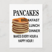 パンケーキは毎時を幸せな1時間にする ポストカード (正面)