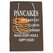 パンケーキは毎時を幸せな1時間にする ミディアムペーパーバッグ (正面)