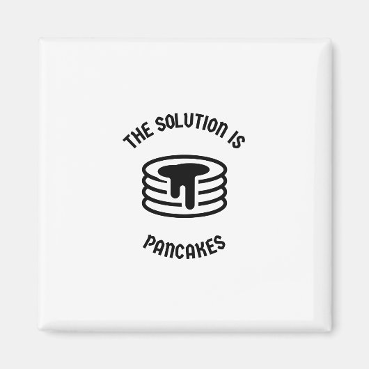 パンケーキは解決策である マグネット (正面)