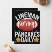 パンケーキを提供するリーマンズデイリーおもしろいサッカーギフト ノートカード (正面/裏面インサイチュ)