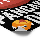 パンケーキを提供するリーマンズデイリーおもしろいサッカーギフト ポスター (角)