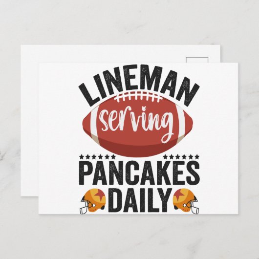 パンケーキを提供するリーマンズデイリーおもしろいサッカーギフト ポストカード (正面/裏面)