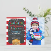 パンケーキアンドパジャマ誕生日招待状PJのパーティー 招待状 (スタンド正面)