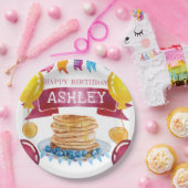 パンケーキアンドパジャマ誕生日 ペーパープレート (パーティー)