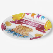 パンケーキアンドパジャマ誕生日 ペーパープレート (アングル)