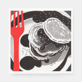 パンケーキアンドフォーク紙ナプキンス スタンダードランチョンナプキン