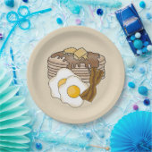 パンケーキエッグアンドベーコンブレックファーストパーティープレート ペーパープレート (パーティー)