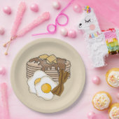 パンケーキエッグアンドベーコンブレックファーストパーティープレート ペーパープレート (パーティー)