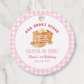 パンケーキショートスタックガール1st誕生日パーティー フェイバータグ (正面)
