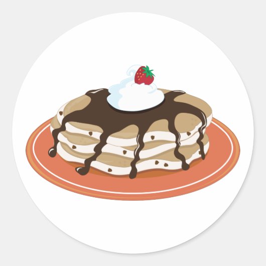パンケーキチョコレート ラウンドシール (正面)