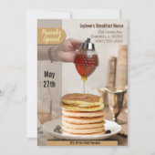 パンケーキハウスセールのチラシ 招待状 (正面)