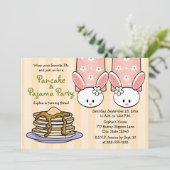 パンケーキパジャマバースデーパーティ招待状 招待状 (スタンド正面)