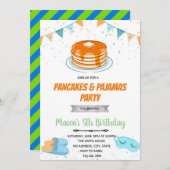 パンケーキパジャマ少年の招待 サンキューカード (正面/裏面)