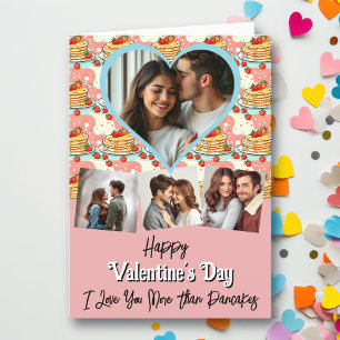 パンケーキパンをテーマにしたバレンタインデー カード