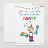 パンケーキパーティーのご招待 招待状 (正面/裏面)