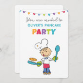 パンケーキパーティーのご招待 招待状 (正面/裏面)