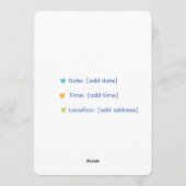 パンケーキパーティーのご招待 招待状 (裏面)