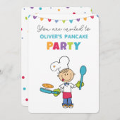 パンケーキパーティーの招待状へようこそ 招待状 (正面/裏面)