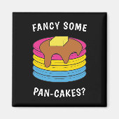 パンケーキファンシーLGBTQパンセクシおもしろいアルプライド マグネット (正面)