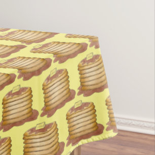 パンケーキフラップジャックスジョニーケーキシロップブレックファーストフード テーブルクロス