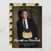 パンケーキブランチ卒業パーティー招待状 招待状 (正面/裏面)