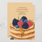 パンケーキブレックファスト招待状 招待状 (正面/裏面)