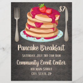 パンケーキブレックファーストプロモーションフライヤー チラシ