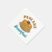 パンケーキブレックファーストヴィンテージパンケーキオーバー スタンダードカクテルナプキン (角)