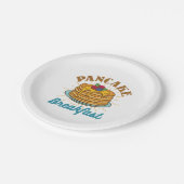 パンケーキブレックファーストヴィンテージパンケーキオーバー ペーパープレート (アングル)