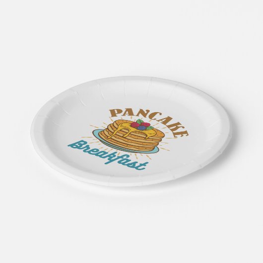 パンケーキブレックファーストヴィンテージパンケーキオーバー ペーパープレート (アングル)