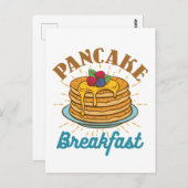 パンケーキブレックファーストヴィンテージパンケーキオーバー ポストカード (正面/裏面)