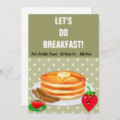 パンケーキブレックファースト招待状 招待状 (正面/裏面)
