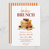パンケーキベビーシャワー 招待状 (正面/裏面)