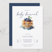 パンケーキベビーブランチ赤ちゃんシャワー招待状 モダン 招待状 (正面/裏面)