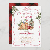 パンケーキホットココアハンドドリードクリスマスブランチ 招待状 (正面/裏面)