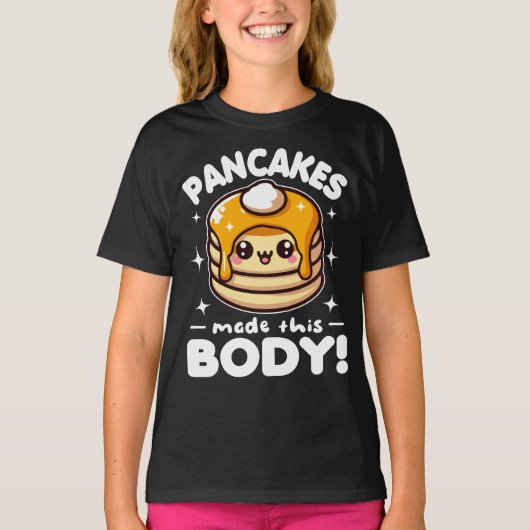 パンケーキメイドthis体おもしろい朝食 tシャツ (正面)