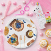 パンケーキモダンズキッチン美しい朝食 ペーパープレート (パーティー)