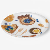 パンケーキモダンズキッチン美しい朝食 ペーパープレート (アングル)