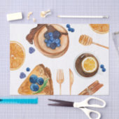 パンケーキモダンズキッチン美しい朝食 薄葉紙 (クラフト)