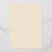 パンケーキモダンリハーサルブランチバラ金ゴールド 箔招待状 (裏面)