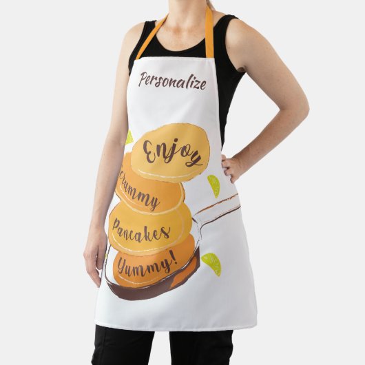 パンケーキユミー引用文ブレックファースト料理 エプロン (インサイチュ)