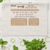 パンケーキレシピキッチンタオル キッチンタオル (折り畳み)