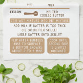 パンケーキレシピホリデーギフトティーキッチンタオル キッチンタオル (折り畳み)